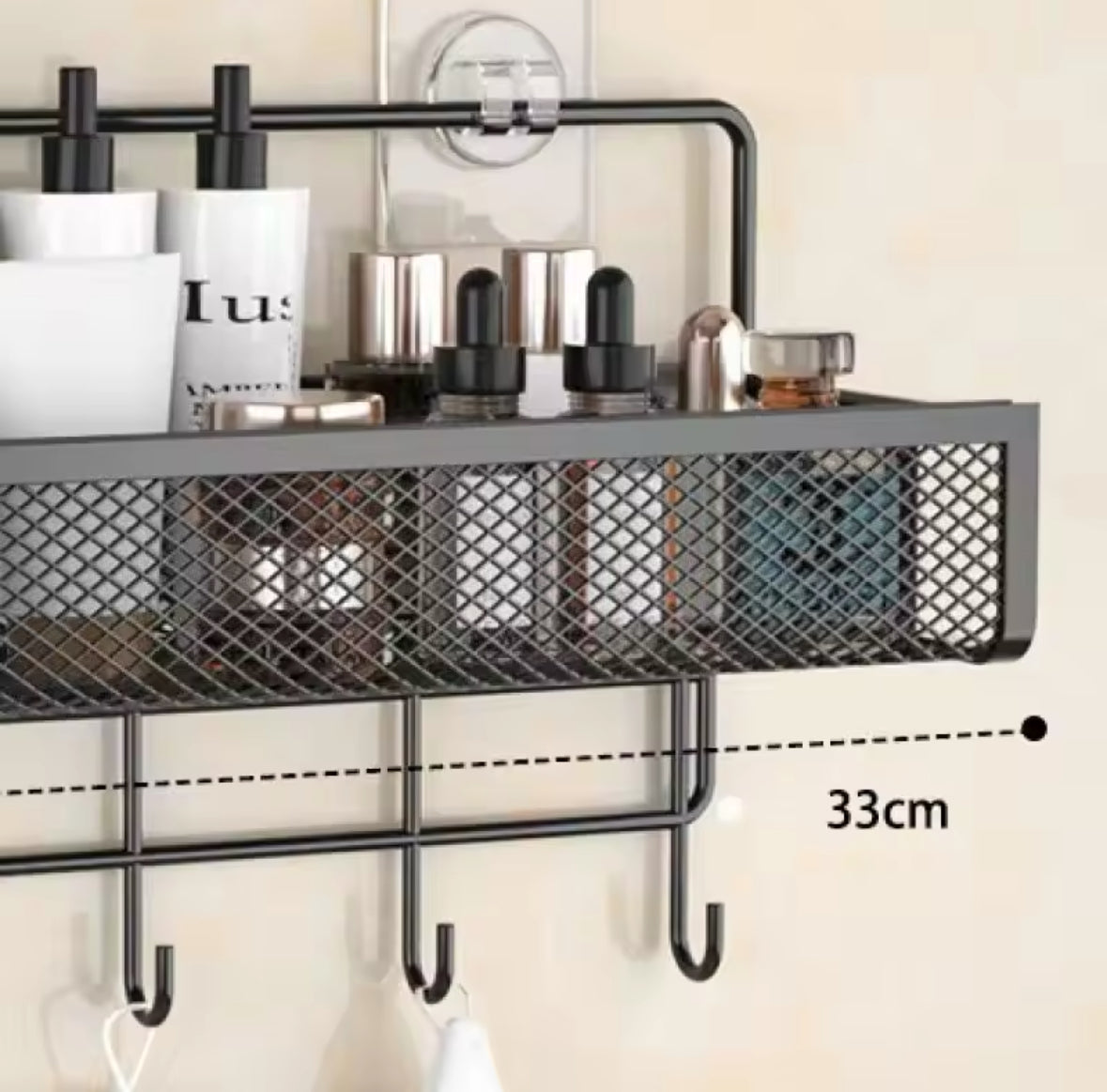 Portable Hanging Wall-mounted Storage Rack No-drilling Bathroom Shelf Garlic Seasoning Organizer Kitchen Storage Basket Moisture