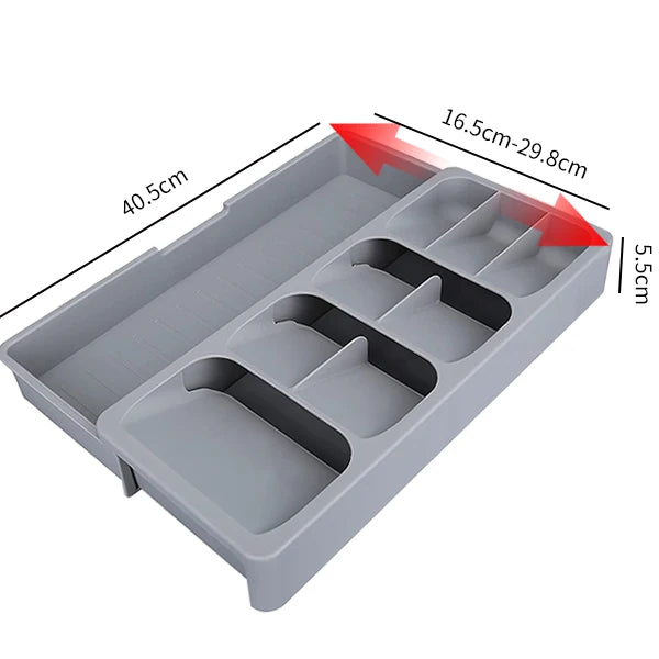 Multipurpose Cutlery Silverware Kitchen Utensil Drawers Organizer Block Holder Knives Forks Spoon Spice Bottle Storage Rack Tray