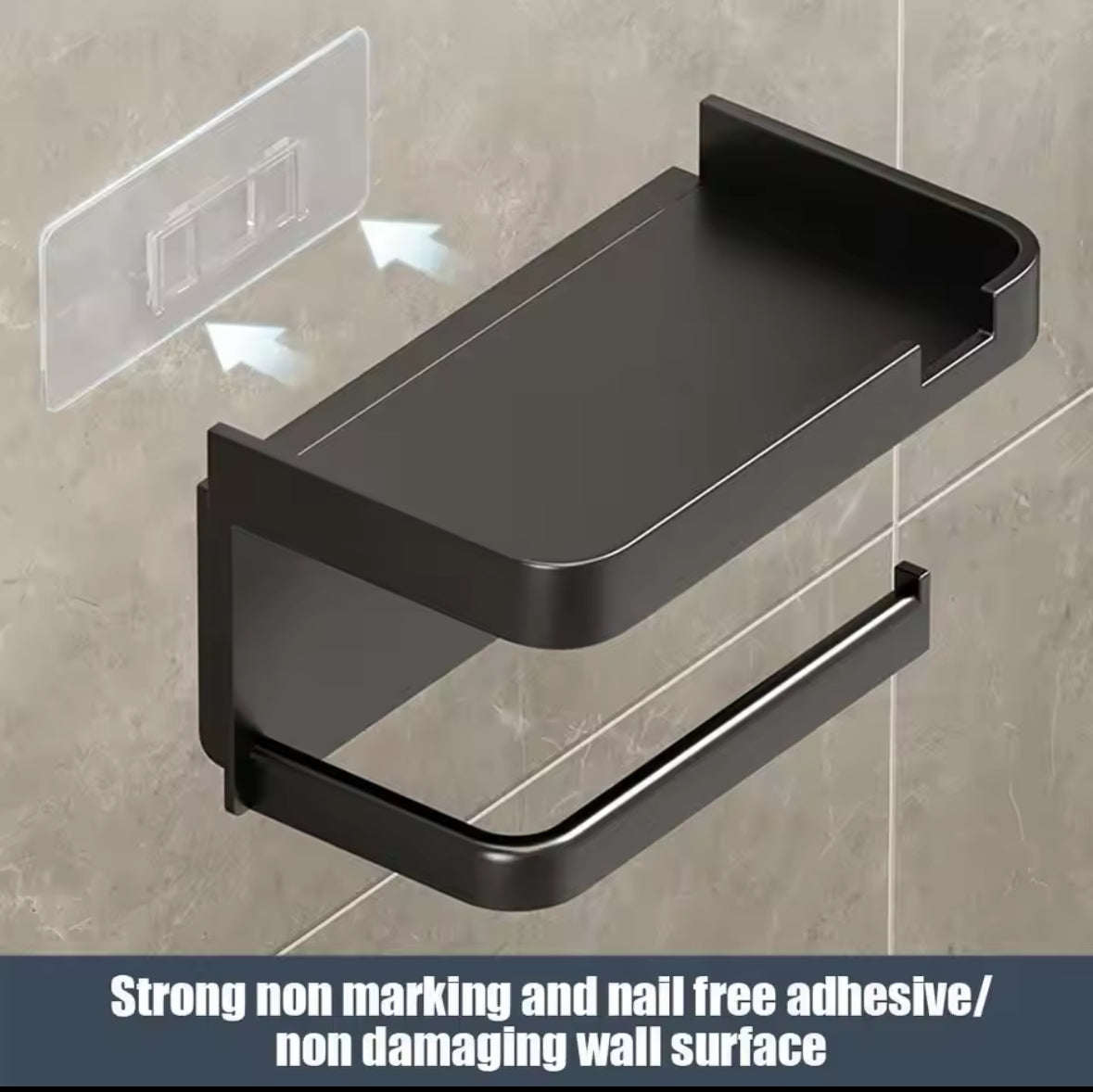 Wall Mounted Toilet Paper Holder Rustproof Thickened Plastic Storage Rack For Bathroom Kitchen Toilet Paper Roll Holder