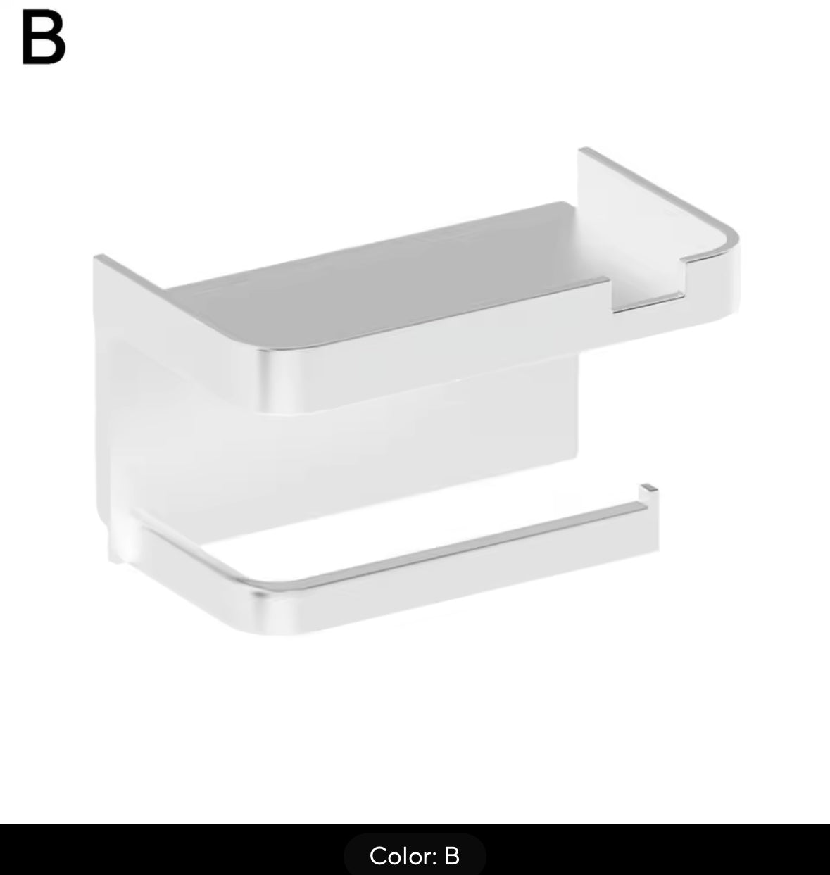 Wall Mounted Toilet Paper Holder Rustproof Thickened Plastic Storage Rack For Bathroom Kitchen Toilet Paper Roll Holder