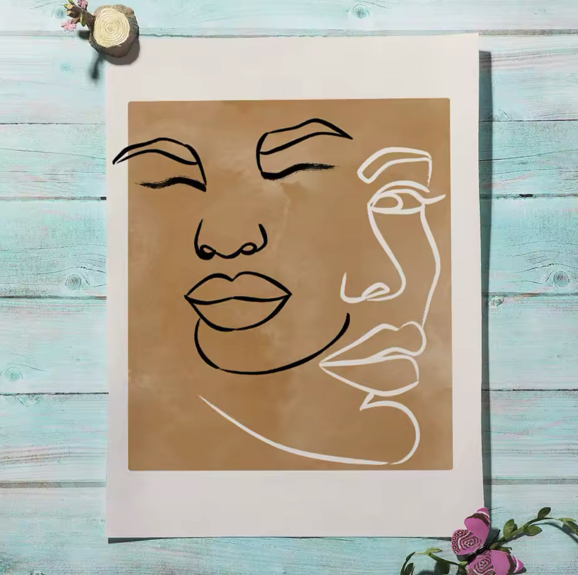 Abstract Figure Lines Stripe Girl Vase Wall Art Canvas Painting Posters And Prints Hotel Bar Pictures For Living Room Home Decor