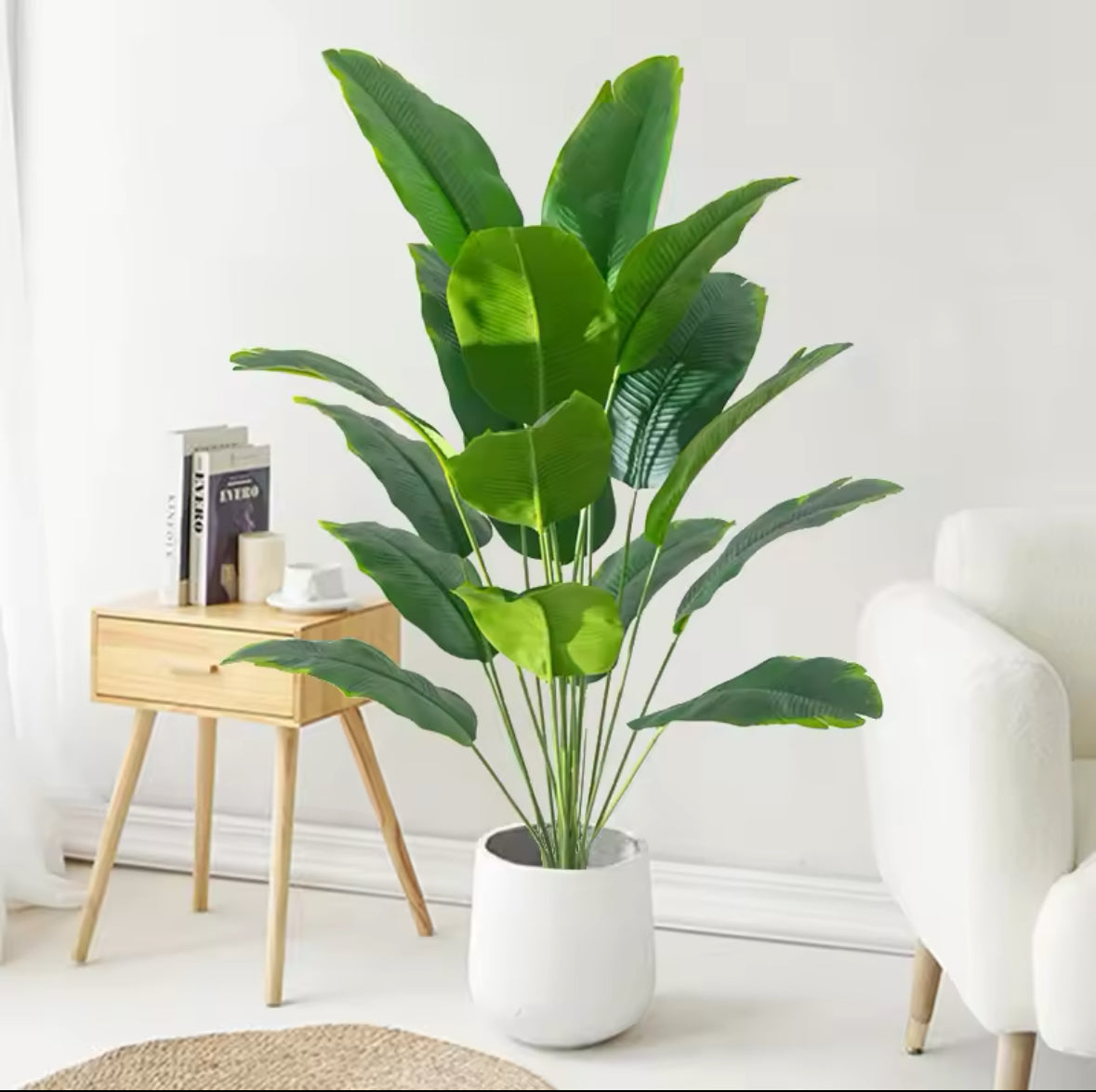 1pc Artificial Plants Large Tropical Palm Tree Fake Banana Plants Leaves Real Touch Plastic Monstera For Home Garden Party Decor