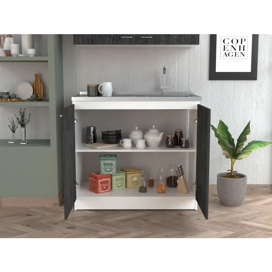 Utility Sink Vernal Kitchen White Smokey Oak