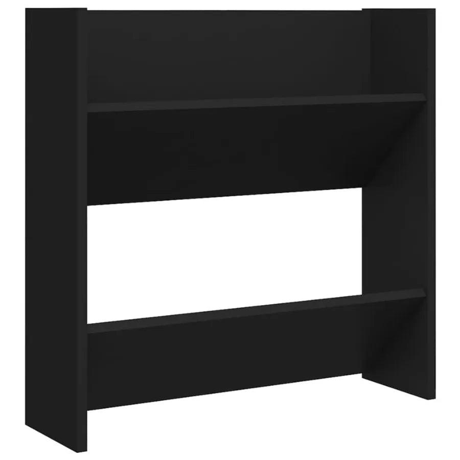 Wall Shoe Cabinets 4 pcs Black 23.6x7.1x23.6 Engineered Wood