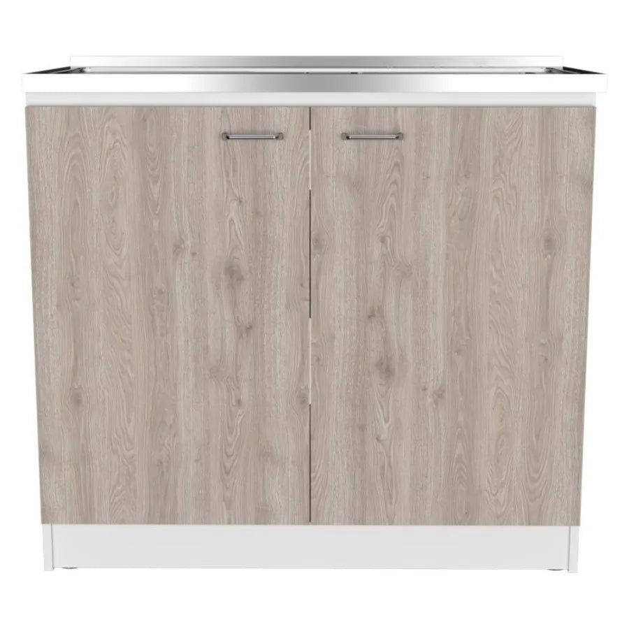 Utility Sink Vernal Kitchen Smokey Oak Light Gray