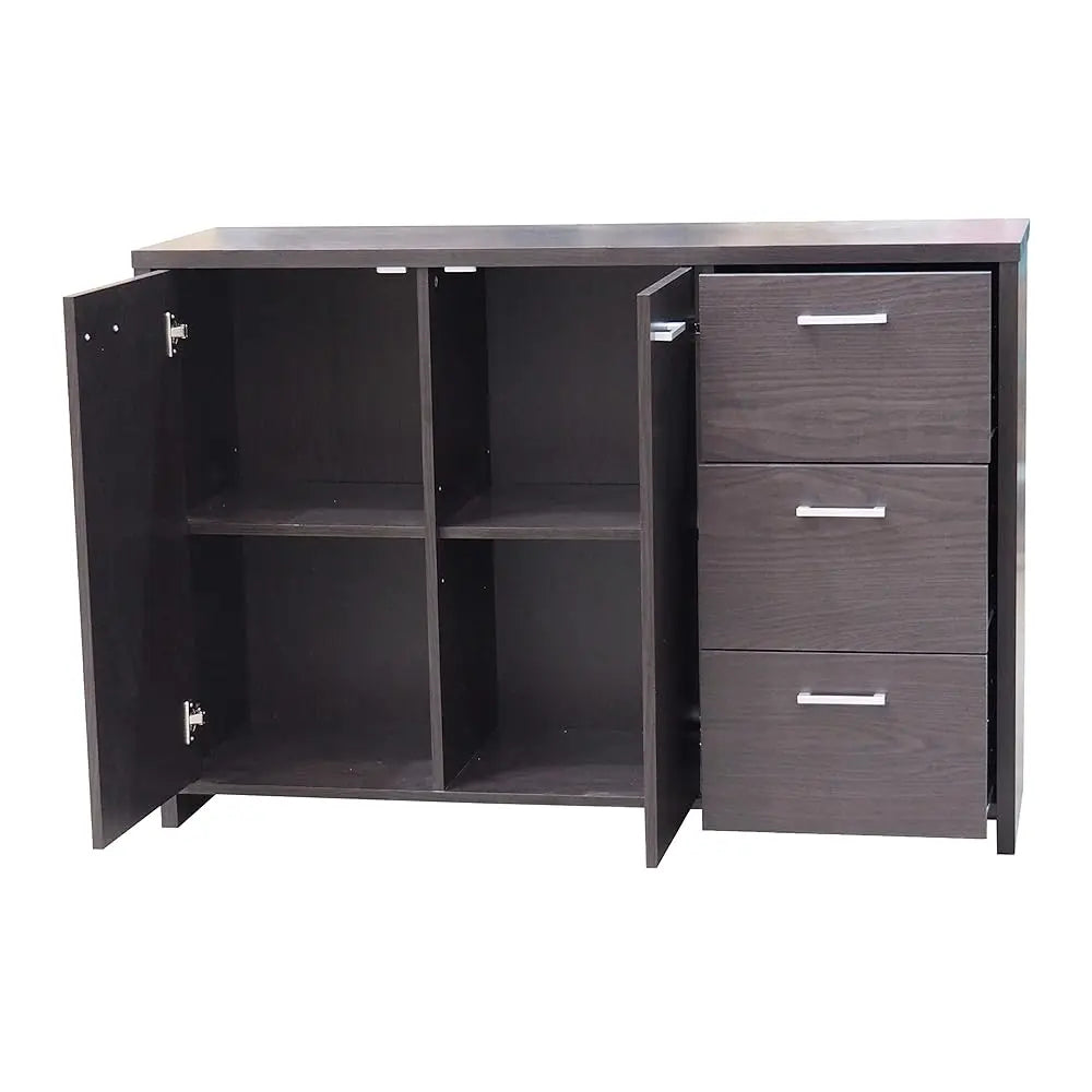 - Sideboard Buffet Storage Cabinet For Kitchen Dining Room Entryway, Oak Chocolate