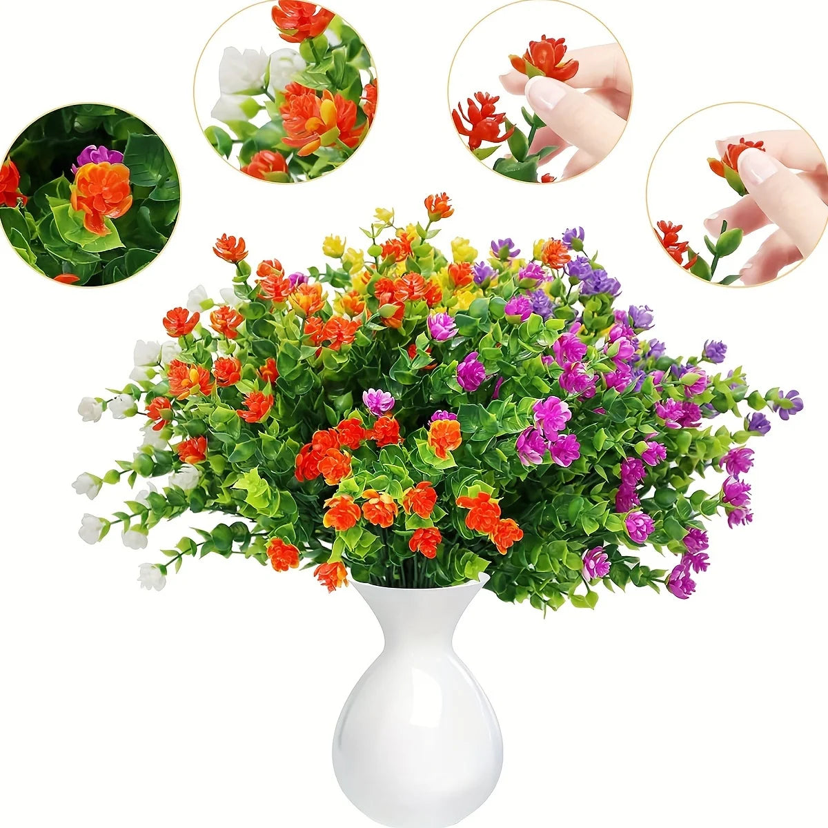 Artificial Plastic flowers Eucalyptus for Wedding outdoor arch Home Floral Arrangement Christmas Festival Decoration Fake Plants