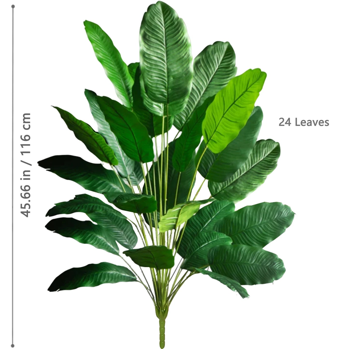 65-125cm 24 Leaf Large Tropical Palm Tree Fake Banana Plant Leaves Real Touch Strelitzia Reginae Plastic Plant for Home Garden