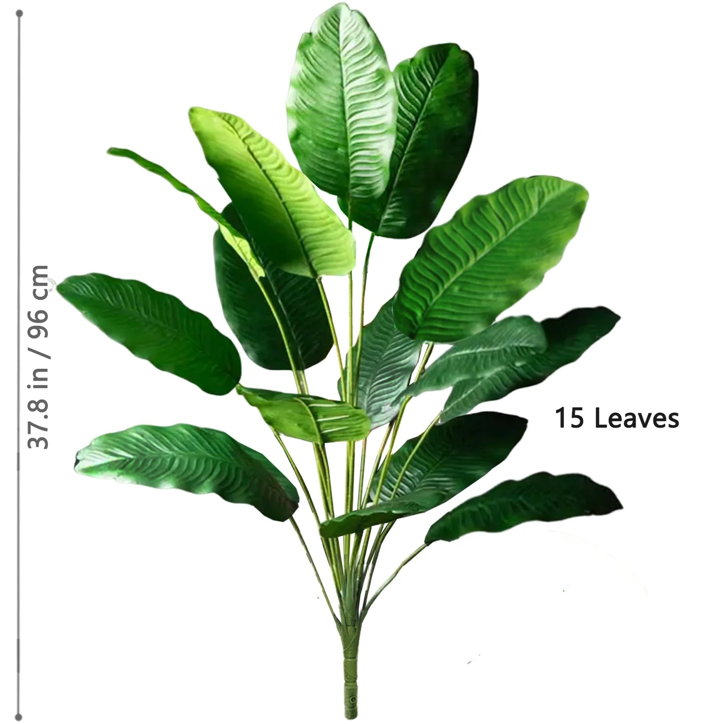 65-125cm 24 Leaf Large Tropical Palm Tree Fake Banana Plant Leaves Real Touch Strelitzia Reginae Plastic Plant for Home Garden
