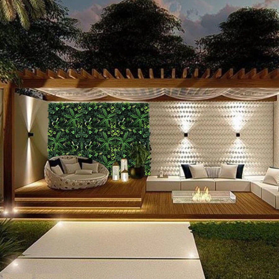 60x40cm Artificial Plant Green Wall Landscape Home Garden Jungle Decor Fake Plants Plastic Lawn Wall Panels Garden Fence Decorat