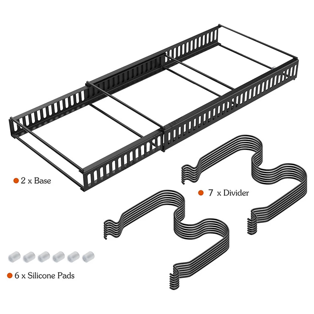 Adjustable Cookware Storage Rack Kitchen Accessories Pan Pot Storage Organizer Multi-Functional Dish Bowl Drying Shelf