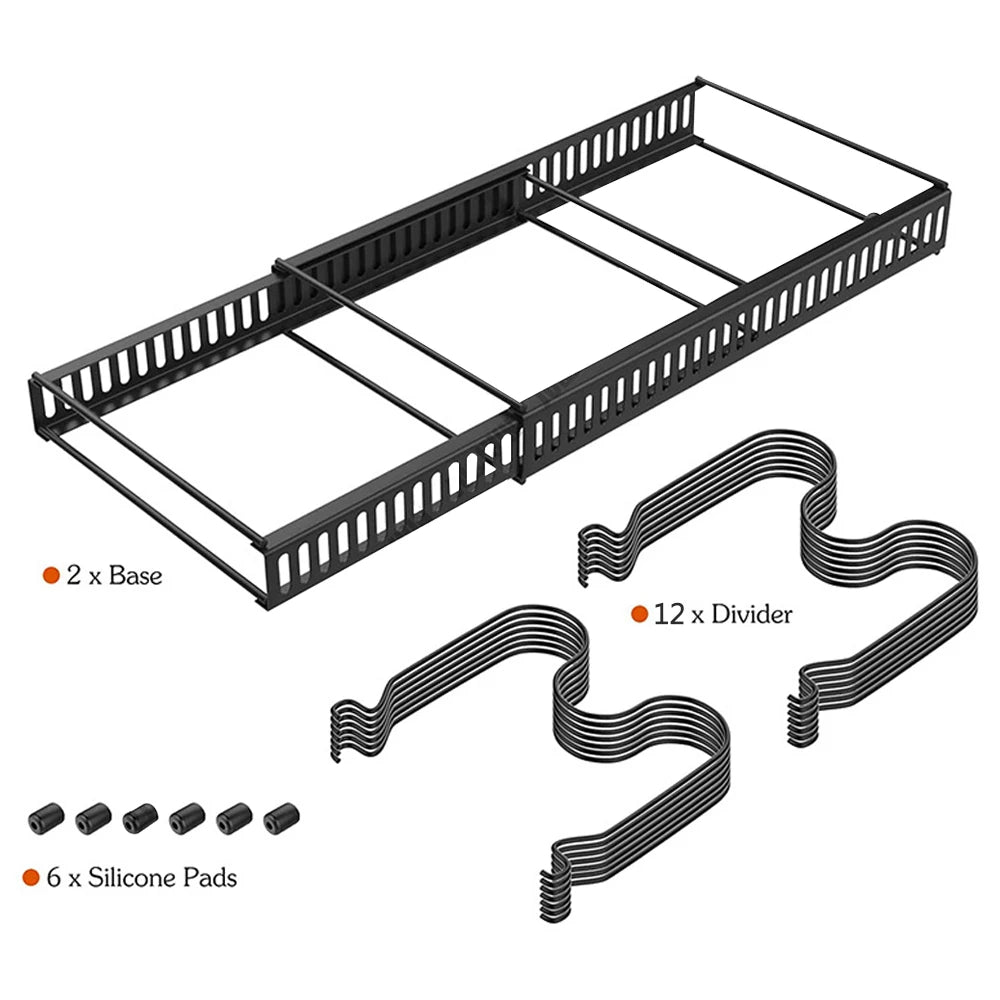 Adjustable Cookware Storage Rack Kitchen Accessories Pan Pot Storage Organizer Multi-Functional Dish Bowl Drying Shelf