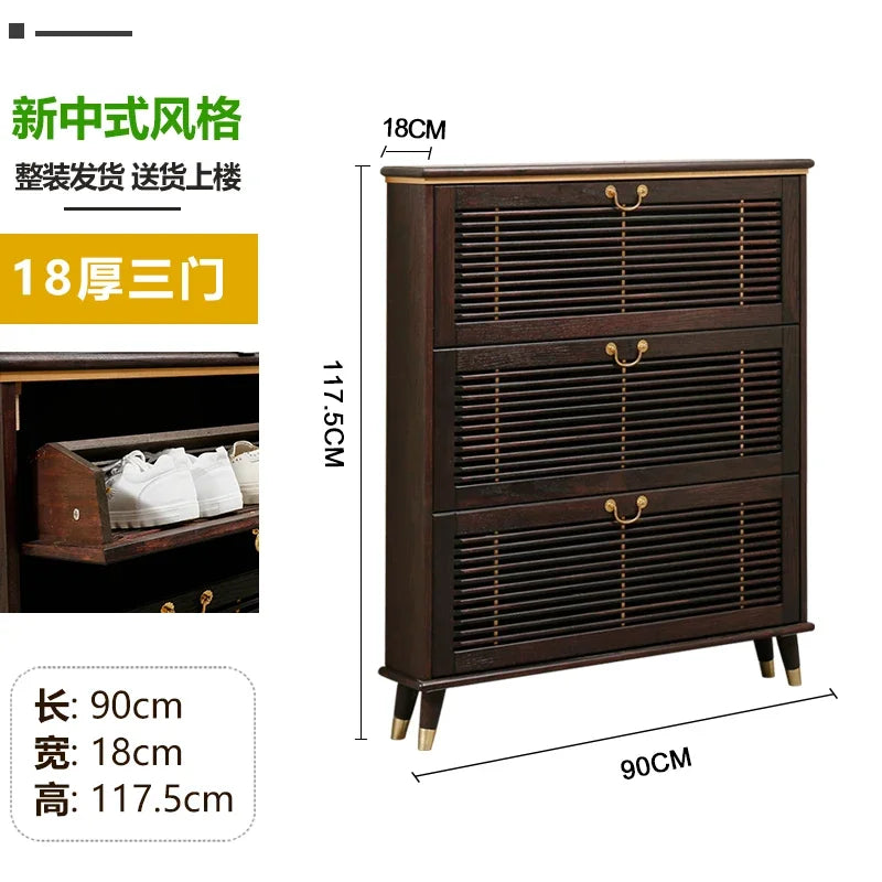 Entrance Hall Box Shoe Cabinet Organizer Storage Mobile Bedroom Shoe Shelf Slippers Vertical Wooden Zapatero Entrance Furniture