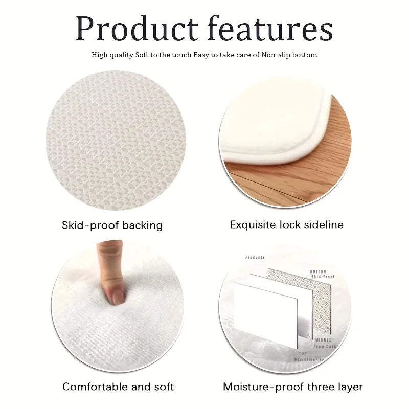 European Luxury Carpet for Living Room Bedroom, Large Area Rug Indoor Outdoor, Non-Slip Tatami Mat Floor Cover