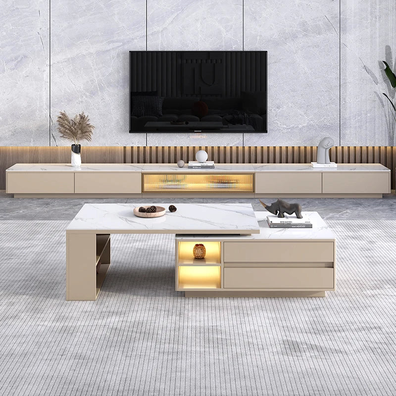 Drawers Luxury Coffee Table Living Room Adjustable Cheap Designer Coffee Table Modern Center Mesa Auxiliar Postmodern Furniture