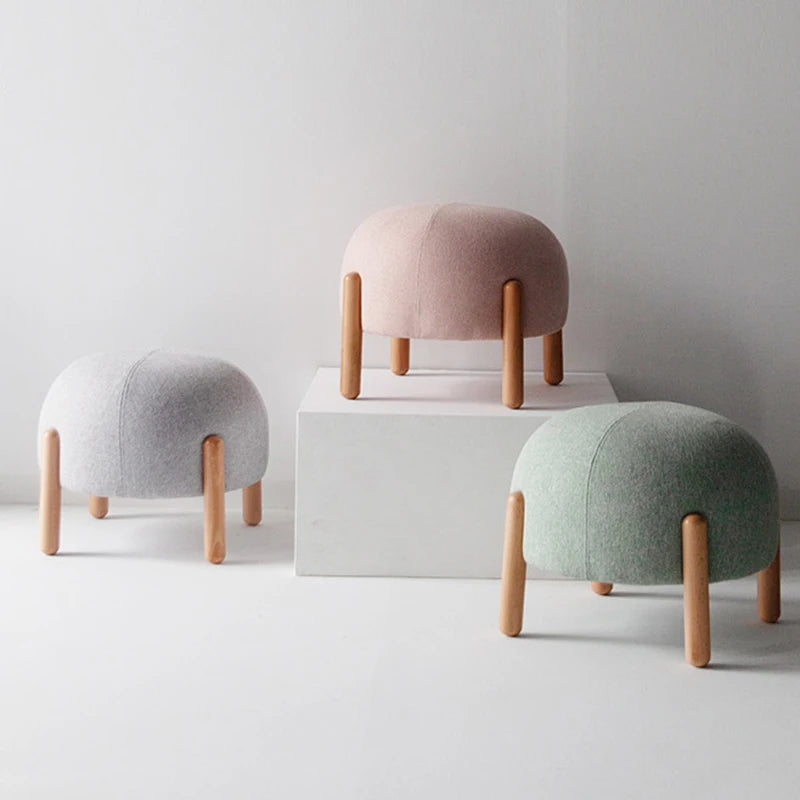 Nodic Ottomans Modern Minimalist Footrest Multifunctional Round Stool Removable Dressing Rooms Furniture Interior Decoration
