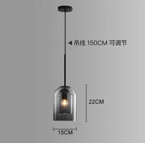 Nordic Pendant Light Postmodern Double Glass Hanglamp For Bedroom Dining Room Bar Decor Luminaire Suspension Kitchen Fixtures