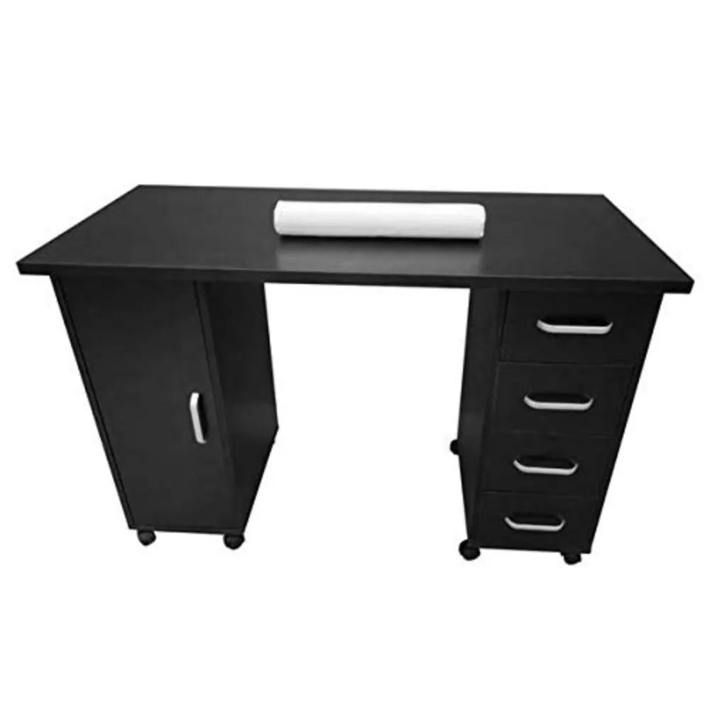 Manicure Nail Table, MDF Nail Station Table Manicure Salon Spa Table Nail Art Desk Workstation Beauty Salon Equipment Drawer