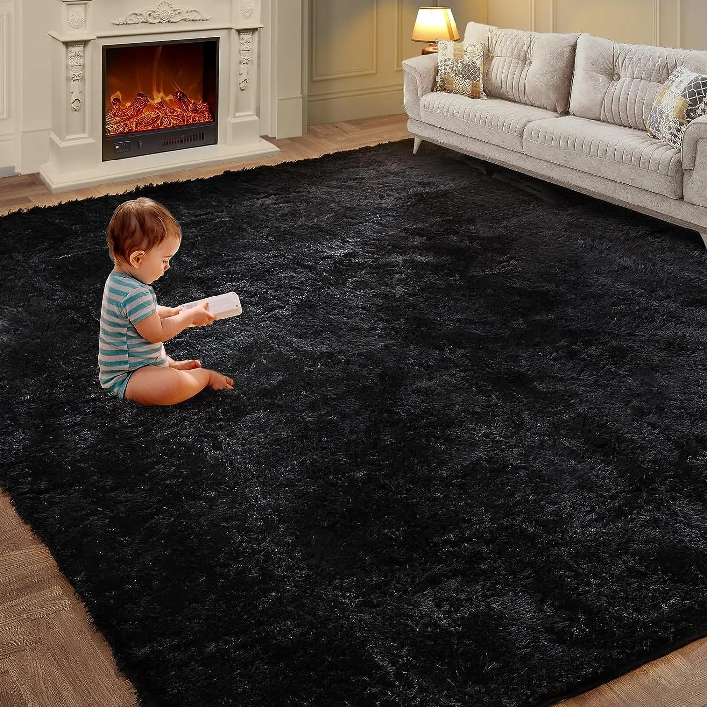Silk Wool Rug Bedroom Living Room Carpet Children Shag Furry Area Carpet Prayer Rugs Living Room Mat Large Home Decorate Blanket