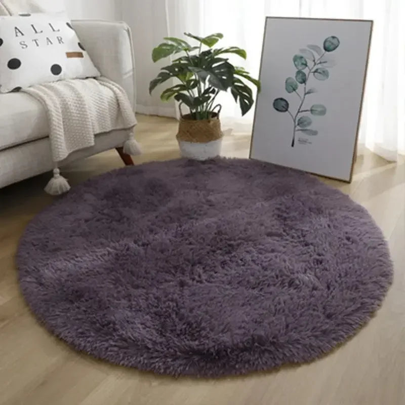 Living Room Rugs Aesthetic Bedroom Round Carpet Decoration Furry Comfort Carpet Home Decor Pink Foot Mat Area Rug 2023 New