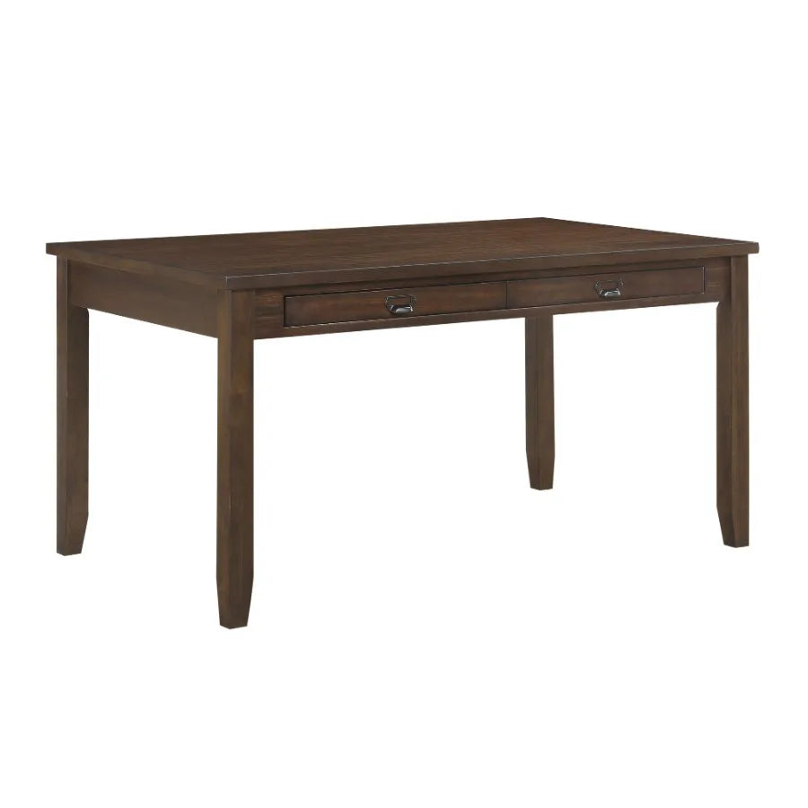 Dark Cherry Finish Dining Table with 4 Drawers 1pc Transitional Style Wooden Funiture Dining Kitchen Table