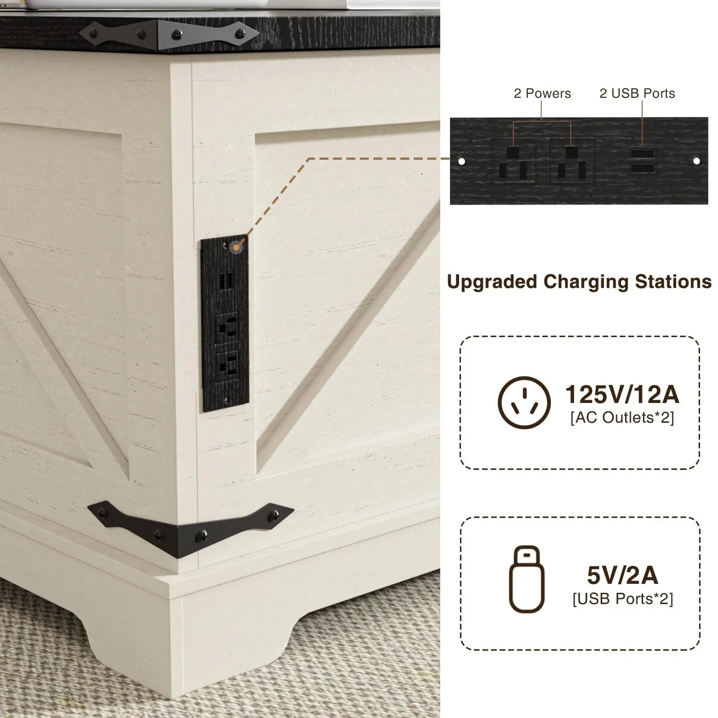 Vabches Lift Top Coffee Table with Storage Square Center Table with Power Outlet&Flip Top Lids Wood Coffee Table for Living Room