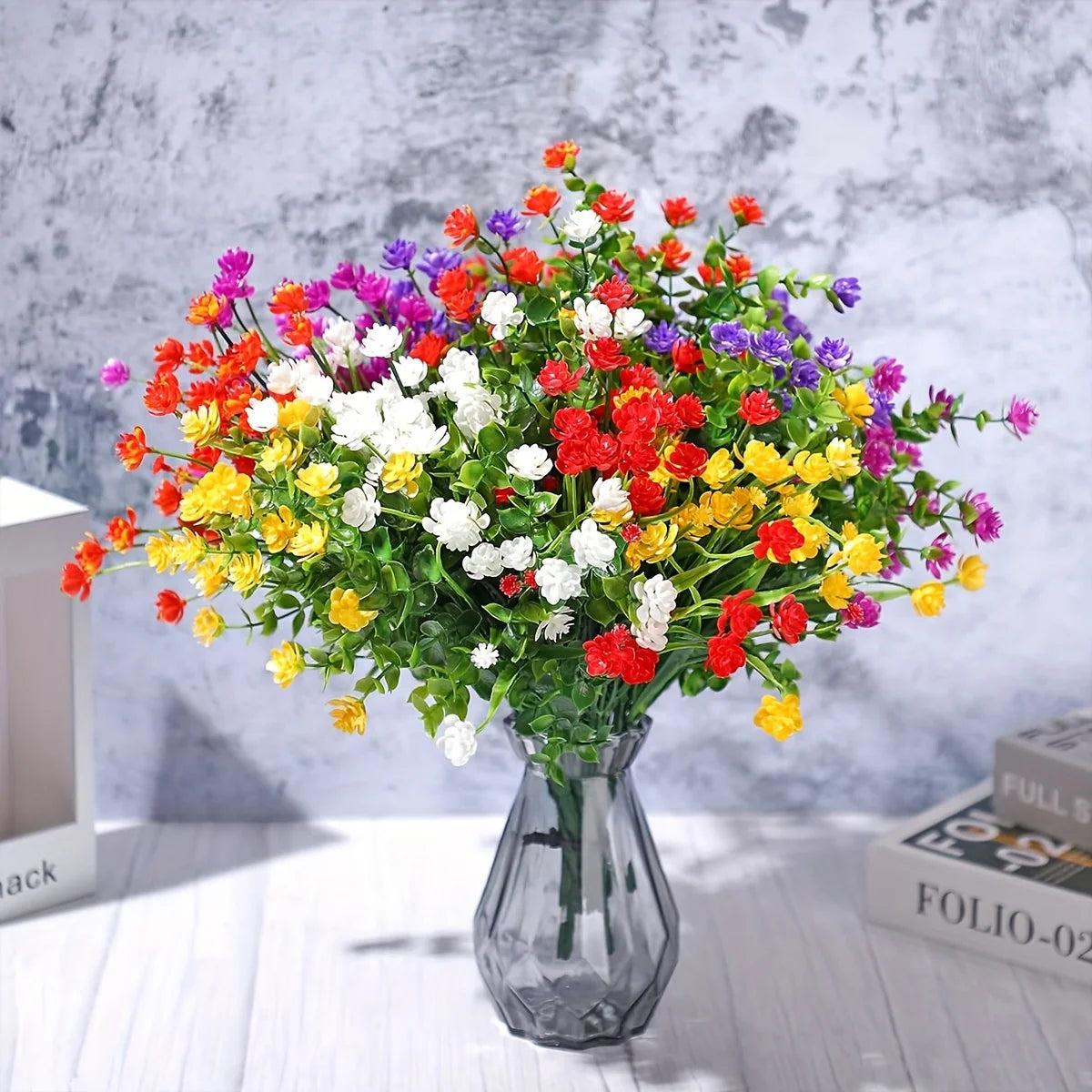Artificial Plastic flowers Eucalyptus for Wedding outdoor arch Home Floral Arrangement Christmas Festival Decoration Fake Plants