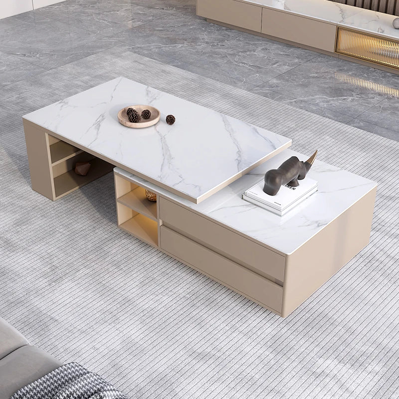 Drawers Luxury Coffee Table Living Room Adjustable Cheap Designer Coffee Table Modern Center Mesa Auxiliar Postmodern Furniture