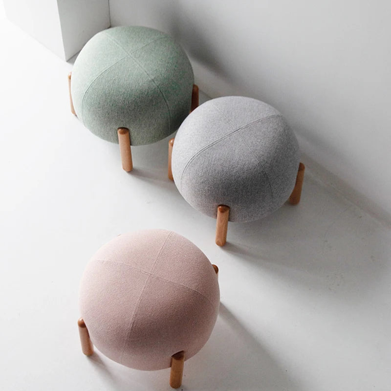 Nodic Ottomans Modern Minimalist Footrest Multifunctional Round Stool Removable Dressing Rooms Furniture Interior Decoration