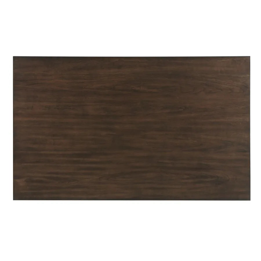 Dark Cherry Finish Dining Table with 4 Drawers 1pc Transitional Style Wooden Funiture Dining Kitchen Table