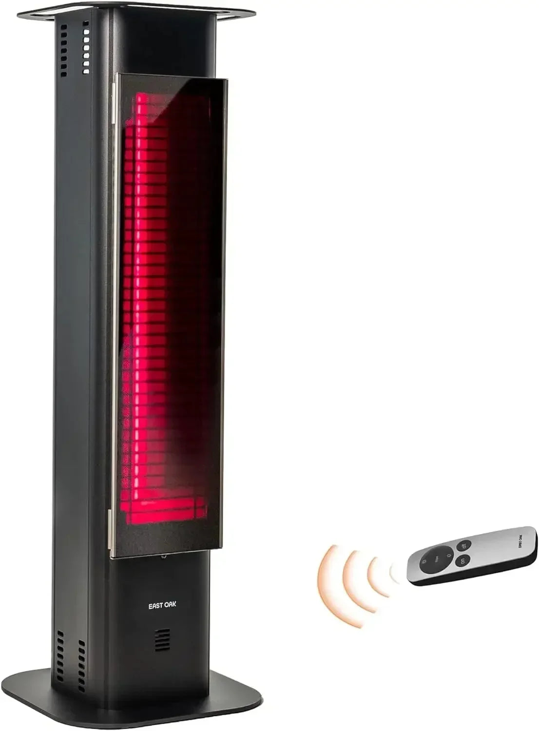 Terrace Heater Electric Heating, 1500W Vertical Outdoor Heater, Equipped with Nanocrystalline Glass Ceramic, Fast Heating