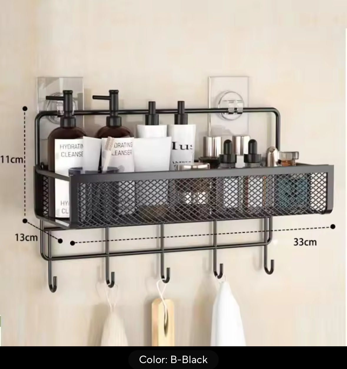 Portable Hanging Wall-mounted Storage Rack No-drilling Bathroom Shelf Garlic Seasoning Organizer Kitchen Storage Basket Moisture