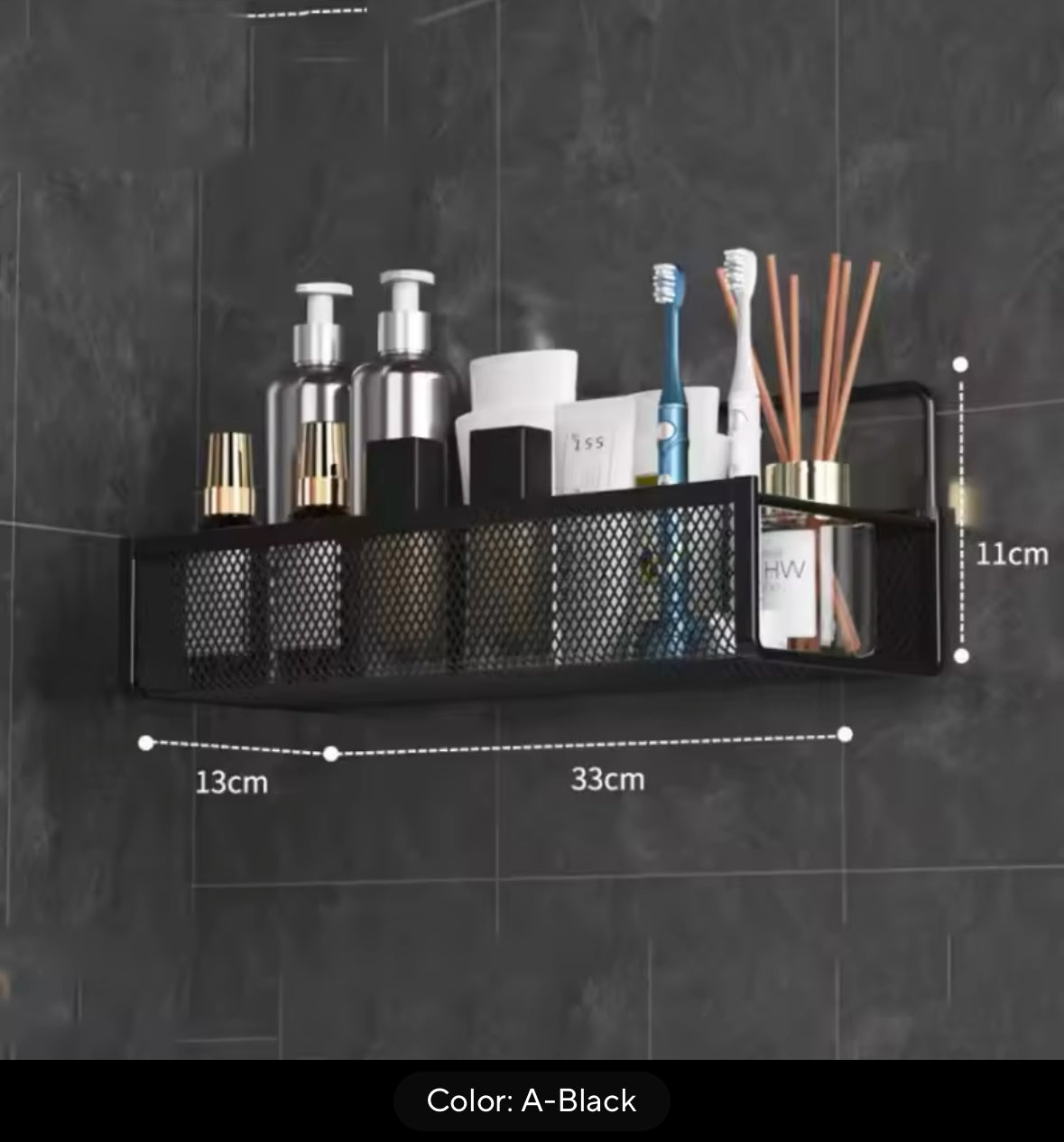 Portable Hanging Wall-mounted Storage Rack No-drilling Bathroom Shelf Garlic Seasoning Organizer Kitchen Storage Basket Moisture