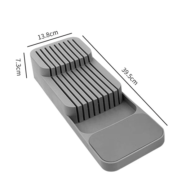 Multipurpose Cutlery Silverware Kitchen Utensil Drawers Organizer Block Holder Knives Forks Spoon Spice Bottle Storage Rack Tray