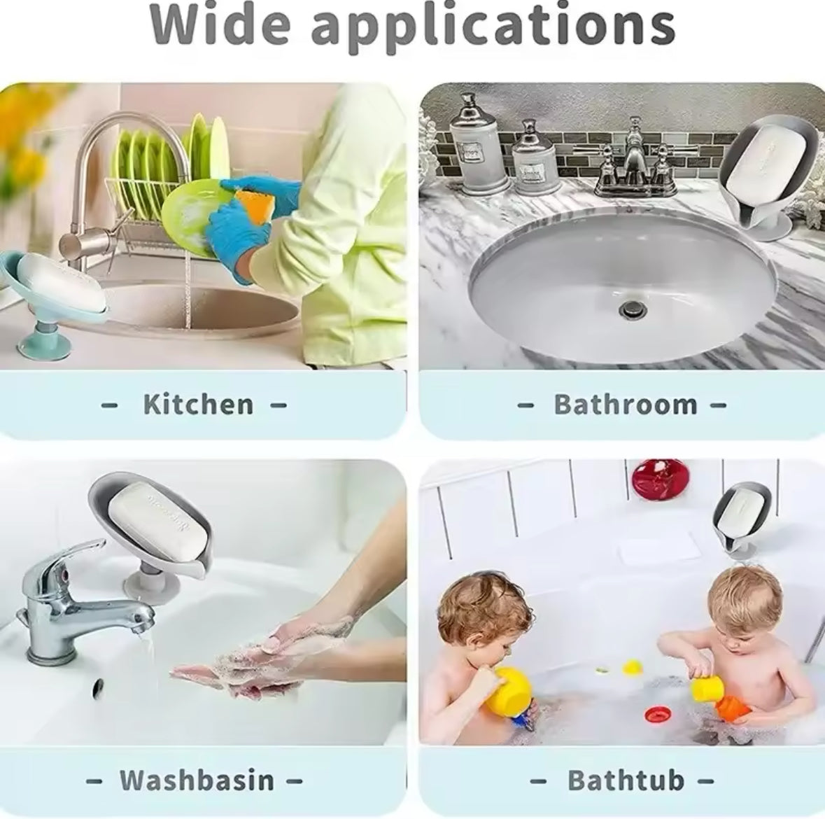 1pcs Drain Soap Holder Leaf Shape Soap Box Suction Cup Tray Drying Rack for Shower Sponge Container Kitchen Bathroom Accessories