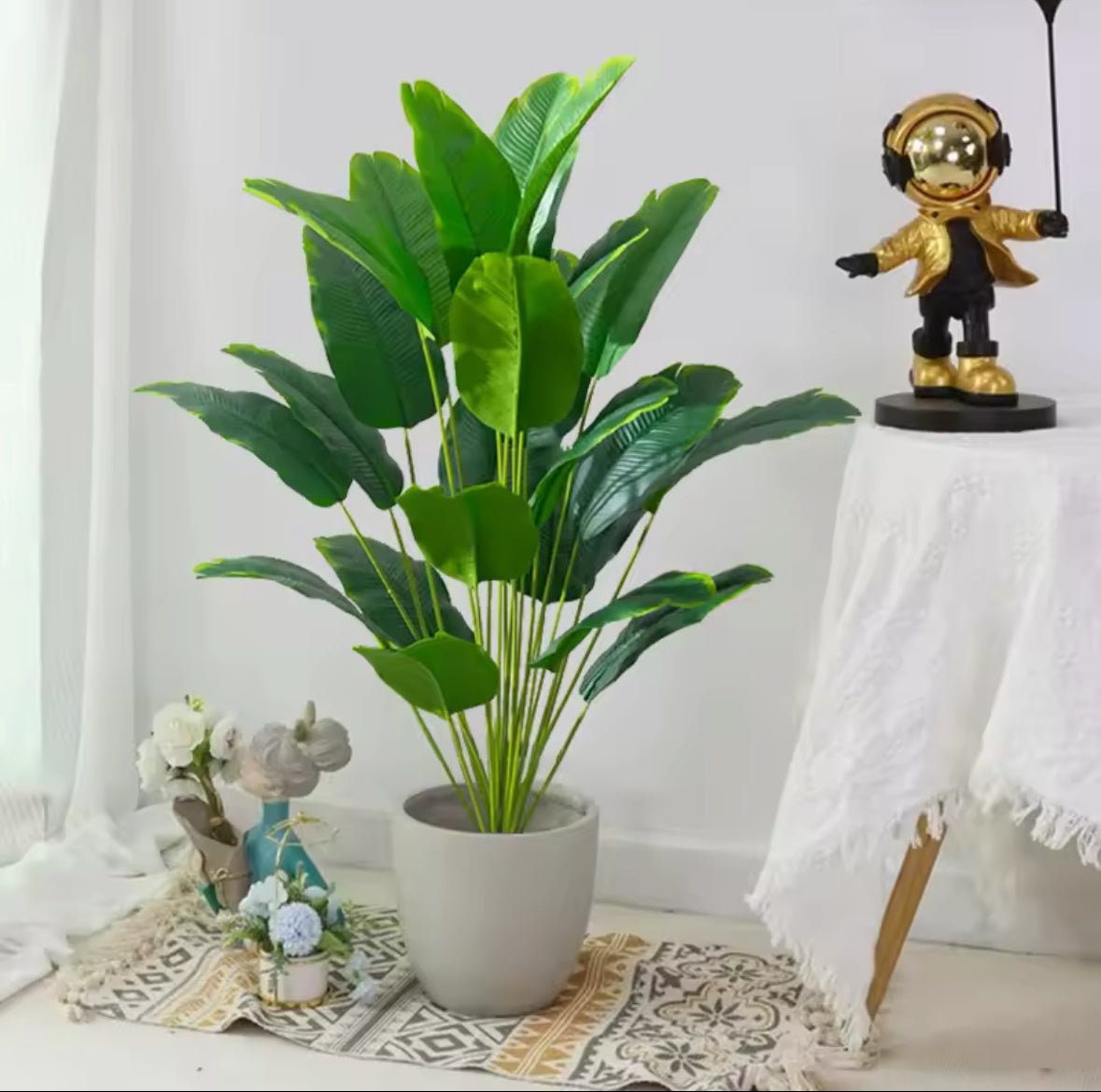 1pc Artificial Plants Large Tropical Palm Tree Fake Banana Plants Leaves Real Touch Plastic Monstera For Home Garden Party Decor