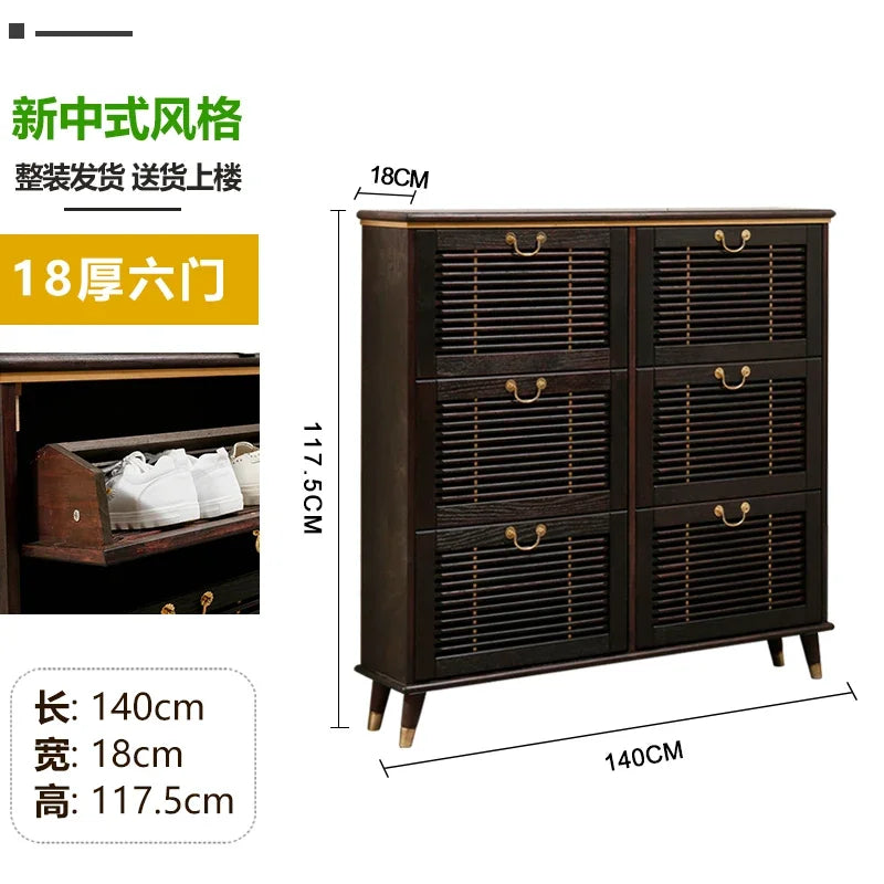 Entrance Hall Box Shoe Cabinet Organizer Storage Mobile Bedroom Shoe Shelf Slippers Vertical Wooden Zapatero Entrance Furniture