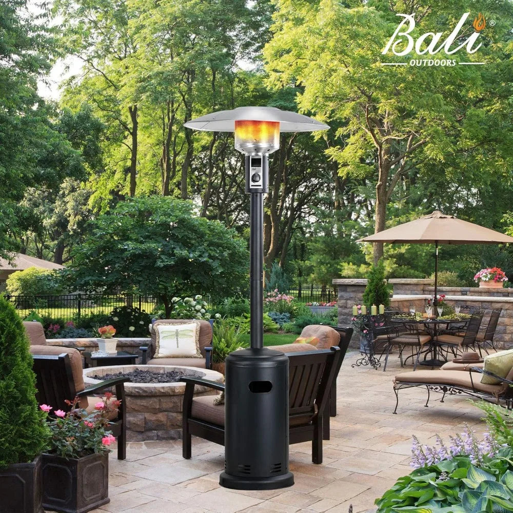 Patio Heater  Outdoors Gas Patio Heaters Tall Standing Patio Heater Commercial Outdoor Heater (Black)