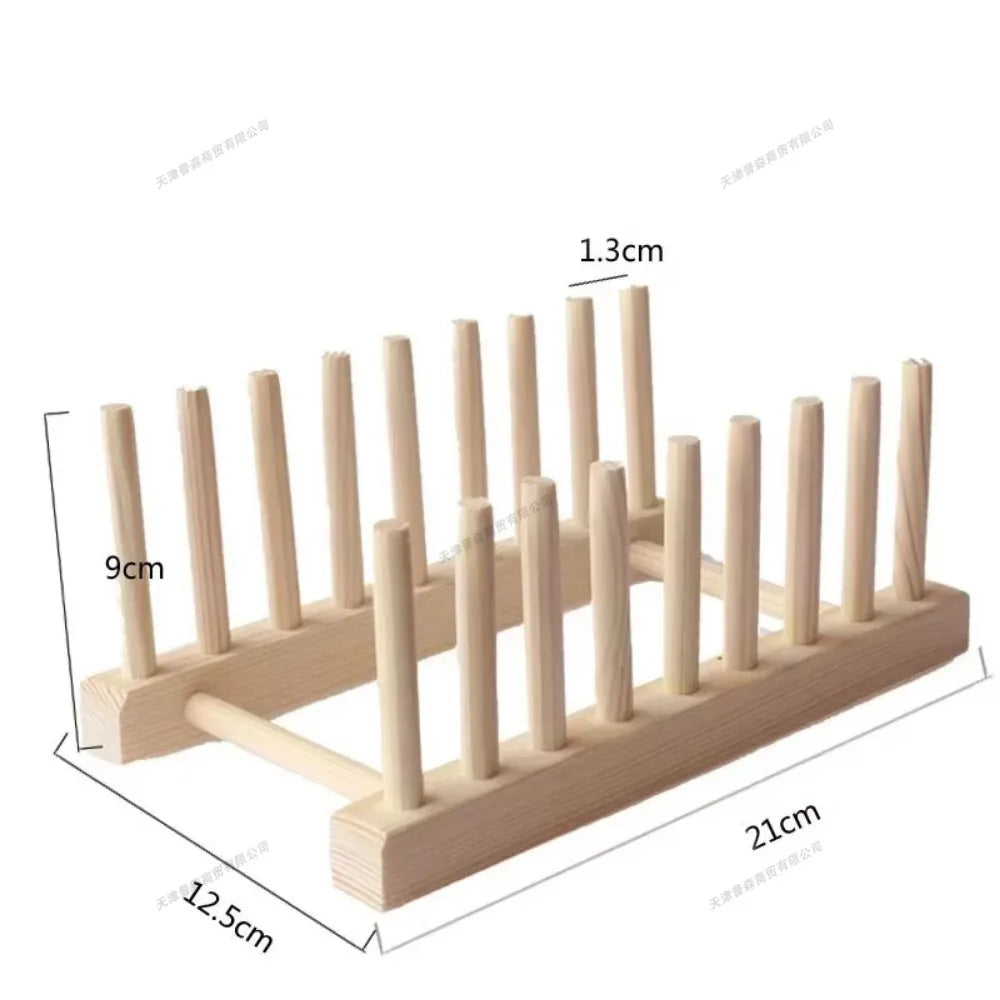 2025 DIY Locker Bamboo Drain Rack Wooden Plate Rack Dish Rack Kitchen Organizer for Plates/Cutting Boards/Plates/Cups/Pot Lid