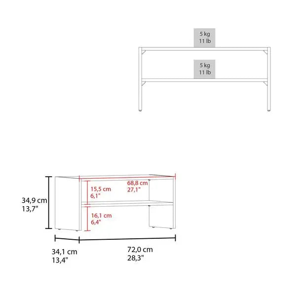 Stackable Shoe Rack Howard: Compact Storage with Two Shelves