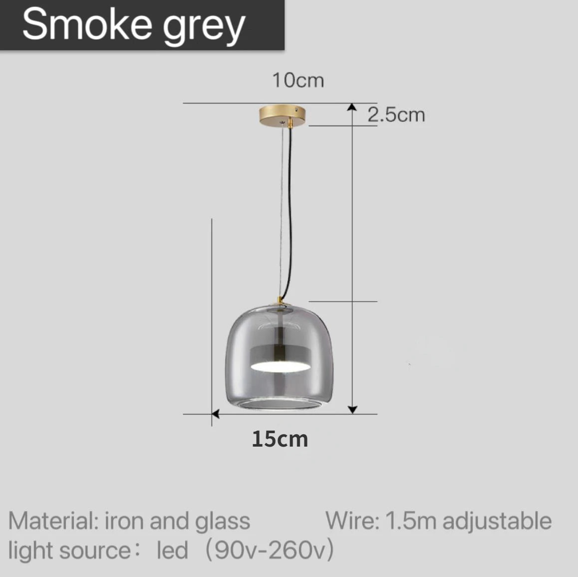 Nordic Modern Restaurant Personalized Glass Pendant Lamp Luxury Light Bedroom Bar Kitchen Lighting Hanging Led Fixture Indoor