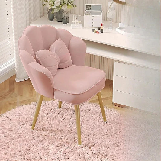White Items Vanity Stools Luxury Living Room Simple Makeup Light Backrest Girls Modern Lounge Fauteuil Relaxant Home Furniture