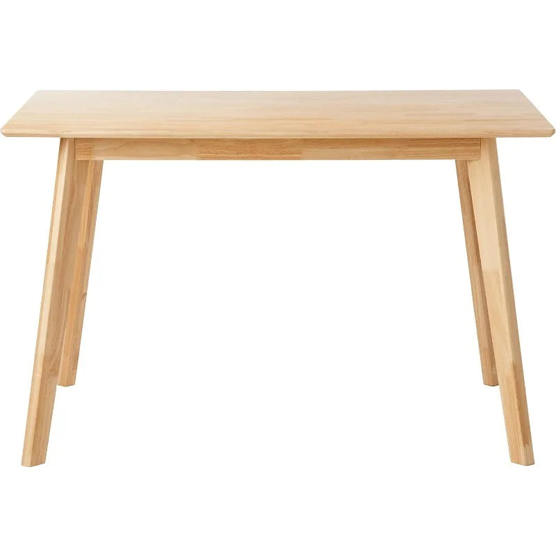 FSC Certified Solid Wood Kitchen Rectangular Dining Table, Natural Wood, 29.5"D X 47.2"W X 29.5"H