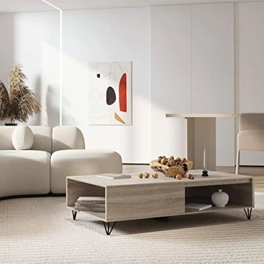 Modern Farmhouse Coffee Table with Storage Grey