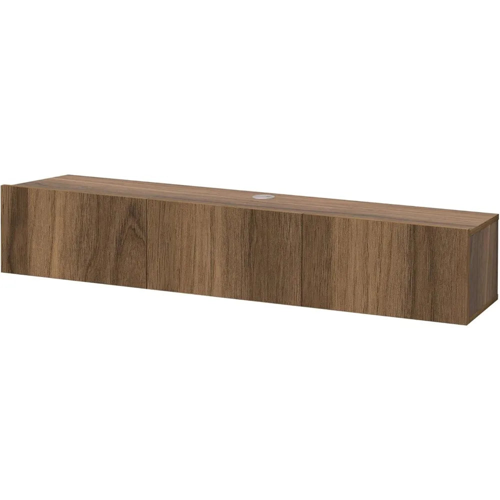Modern Wall Mounted Media Console, Wall Mounted TV Stand for 65 inch TV