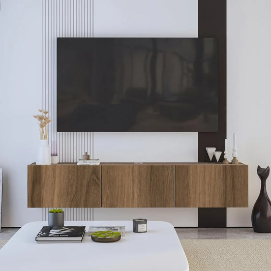 Modern Wall Mounted Media Console, Wall Mounted TV Stand for 65 inch TV