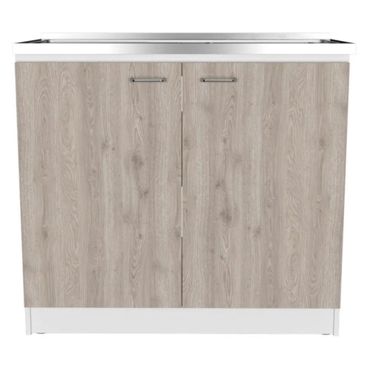 Utility Sink Vernal Kitchen Smokey Oak Light Gray