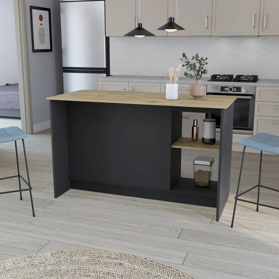 Kitchen Island Padua Kitchen Black Macadamia