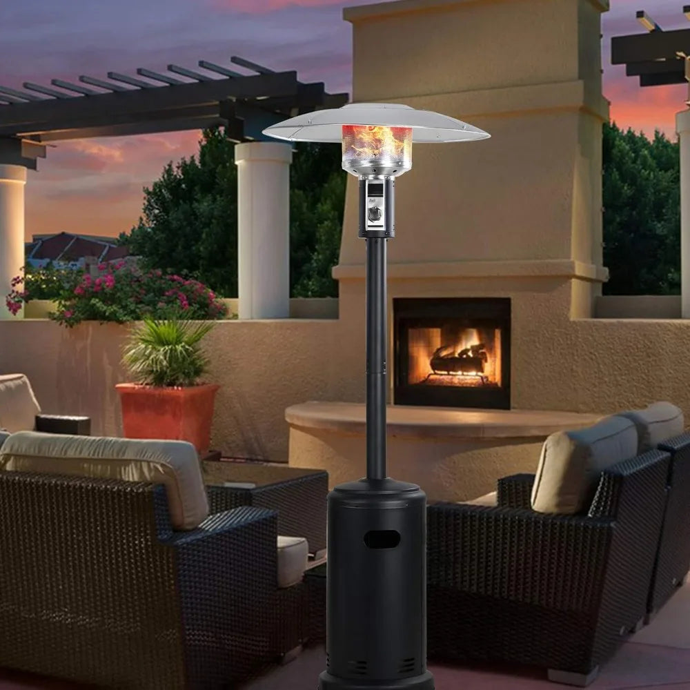 Patio Heater  Outdoors Gas Patio Heaters Tall Standing Patio Heater Commercial Outdoor Heater (Black)