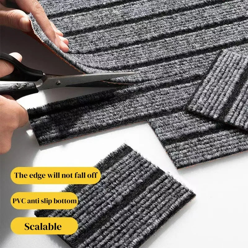 Modern Striped Kitchen Rugs Modern Anti-slip Entrance Door Floor Mat Scalable Carpet Home Decoration for Hallway Office Corridor